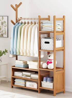 挂衣架落地卧室衣架家多功用能衣服置物架简易房ILJ间服挂衣的架