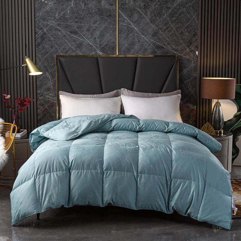 品纯大提花鹅双层95%羽绒被全新棉绒被优质吊棉ZZM吊羽绒绒