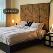 美床复式 15871古卧室双人中床古风香云纱画屏设计师民俗床法式 公