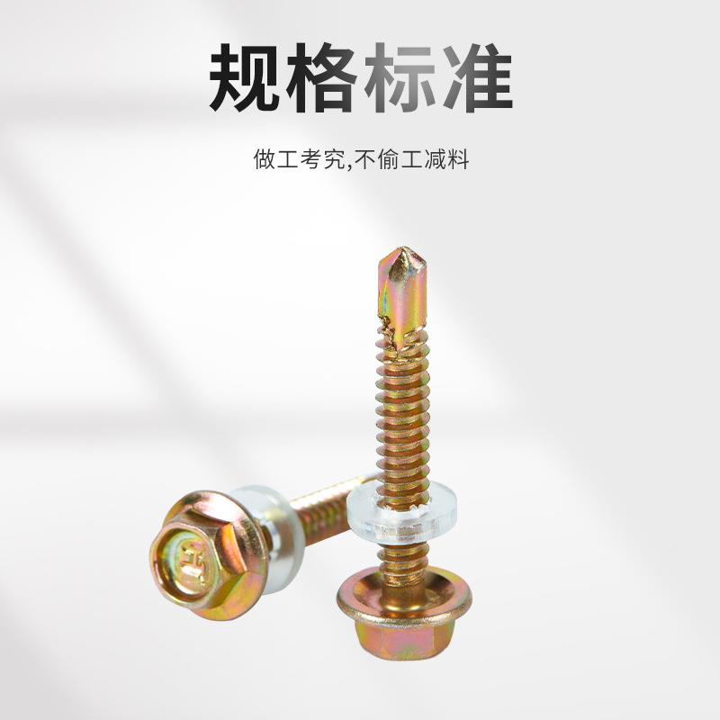 挺钻螺丝六角钻尾螺DSU燕尾宏丝彩钢瓦钉自尾攻钉丝自钻丝M12