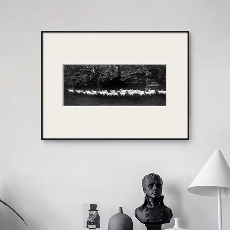 FDZ现代抽象黑白影作品装饰画小卡艺众术摄客厅挂画餐厅纸酒店壁