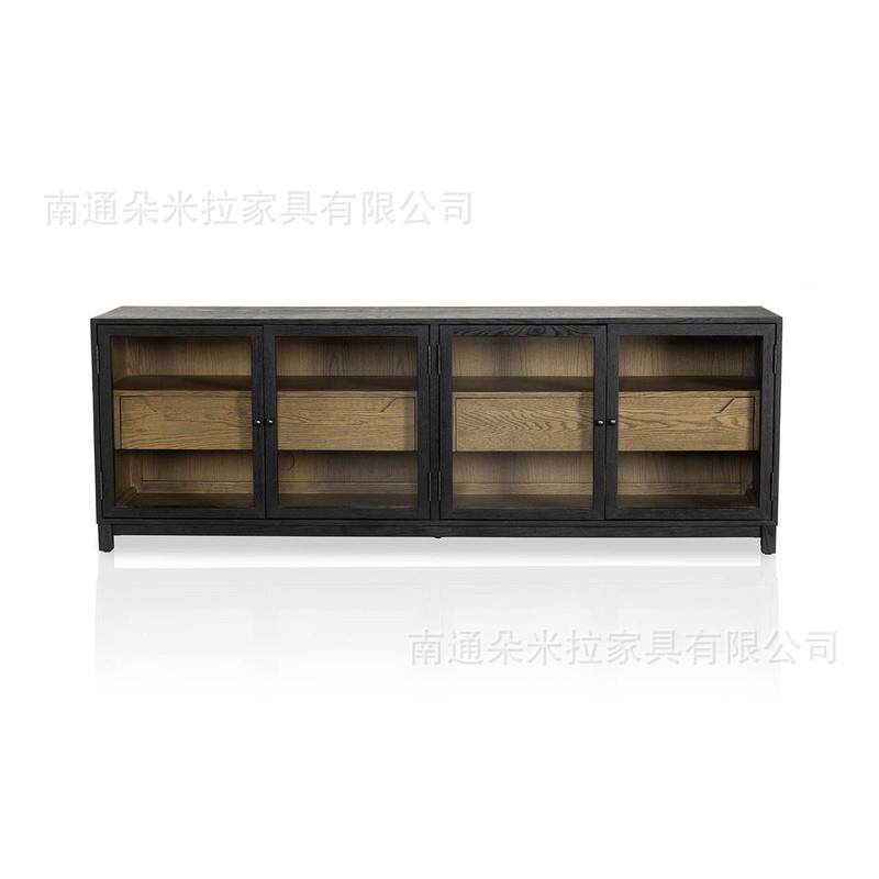 RH美餐边柜美式式做旧储物柜客电视柜落置物厅柜高FWX地端展示柜