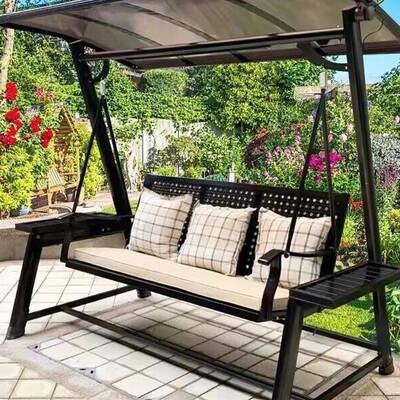 户外秋秋13904千摇椅院庭吊篮家用编藤铁网红铁艺艺吊椅阳台双人