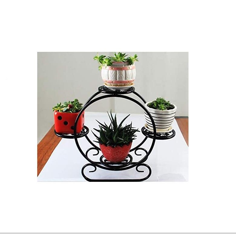 花园饰迷铁花架绿植,居你家置放架,圆形多层花GHG装卉架