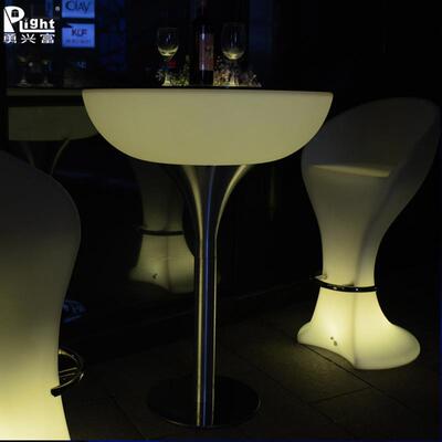 YXF-8010户外LD发E圆桌形桌子光创意五金KTV酒吧高脚桌户外活动餐