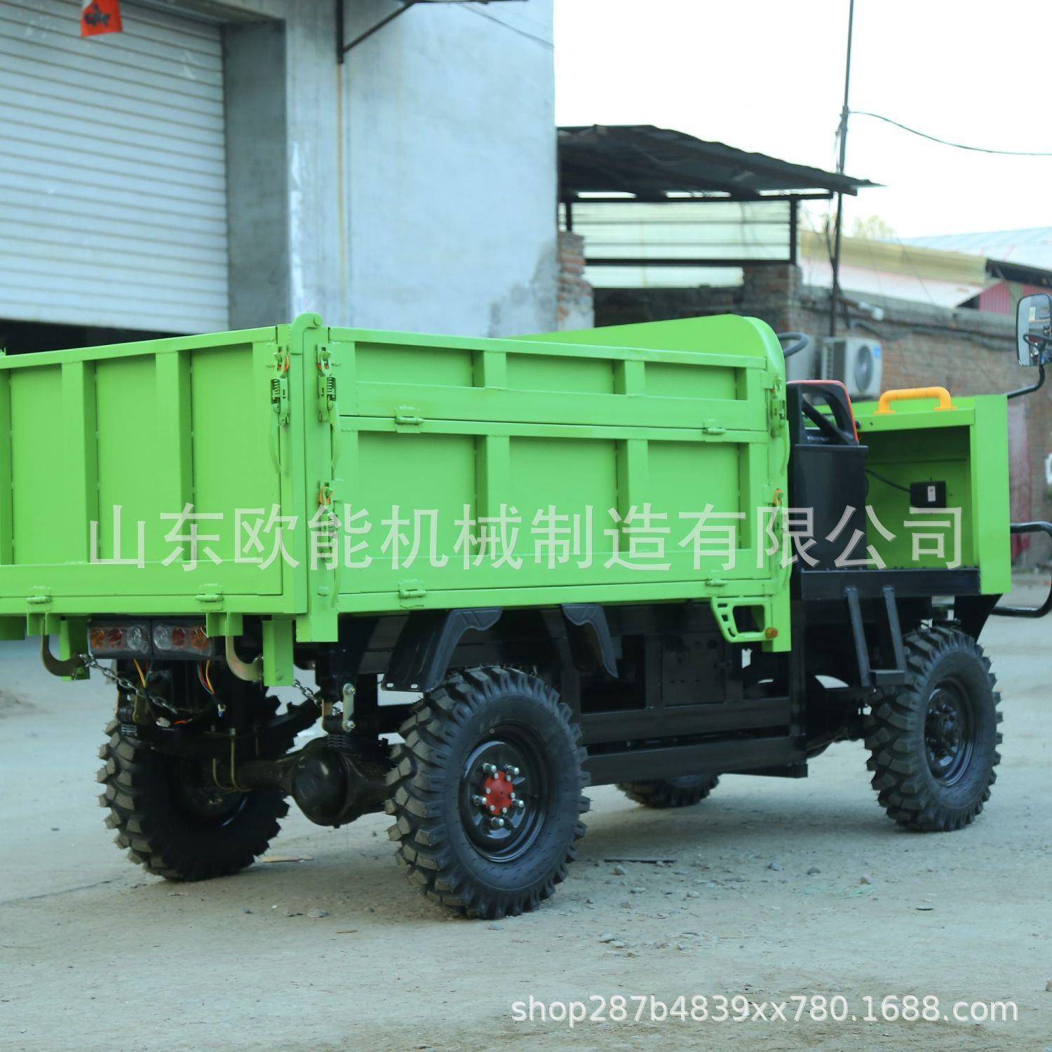 电动四轮建筑工工地无载殖重WEZ农用养翻斗车四不像动力强劲续程