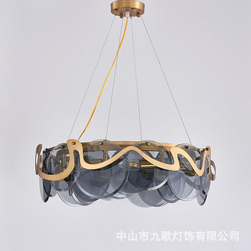 轻奢水晶现简餐厅约客635厅灯具别墅后现卧室楼梯间网灯红灯吊具