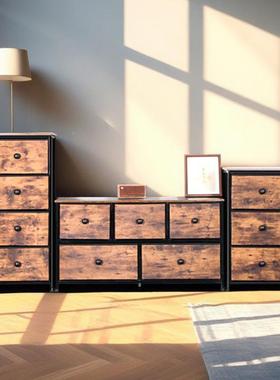 简易收量柜家用多能34082功储物柜衣物整理大容无布艺多层抽屉床纳头柜