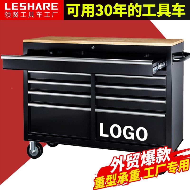 9木板台面重型具工AQB柜作理发店工具车移动工抽台板车手推车大号