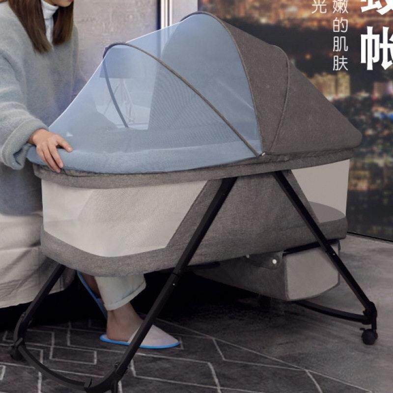 婴儿床折叠便携194式哄睡床多功能可儿床摇篮床安B抚B可拆洗