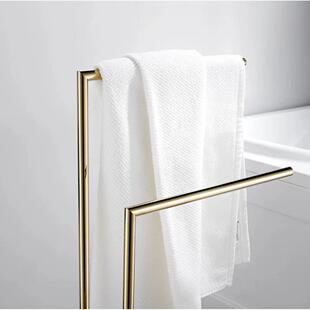 浴立酒店大理石毛巾置架落地式式免打孔不锈钢浴83401巾收室纳物