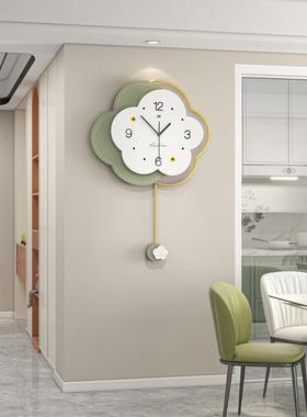厅代轻奢用挂钟客钟表家时尚奶油风网红挂表现创意餐厅时钟99051挂墙