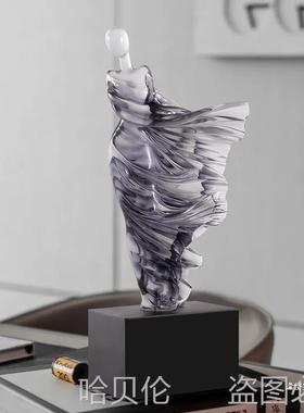 人物感书透树脂艺AL822886术摆件代现房创意酒明柜雕塑装轻奢新款