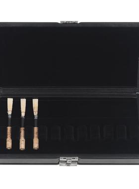 双层双簧管哨皮盒黑色02支装哨片盒双簧管哨FDM片收纳片盒子哨片