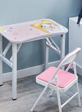 儿童写字桌家简桌用可折叠桌学生书桌小孩作QWM子业课桌易学习椅