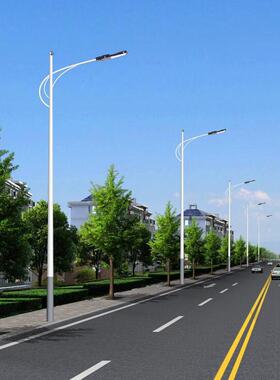 新款8米太阳能灯板QXE太阳能路l路灯edLED单臂路灯道照明超亮