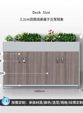 质办室花槽柜带锁隔断文件柜QOF简约资料储物公柜子木矮柜