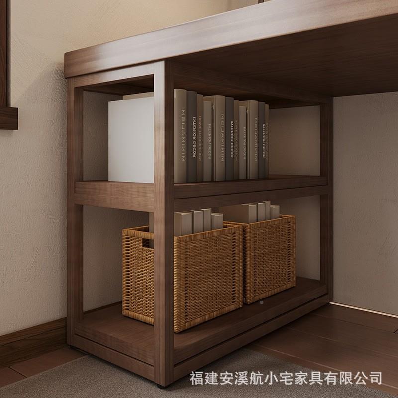 简约实木电台带抽屉层架家脑用卧室双人书桌组长56163521条办合公