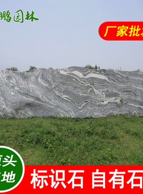 大型景观石 河源园林泰山学校小区门牌石 多规格乡村花纹刻字石