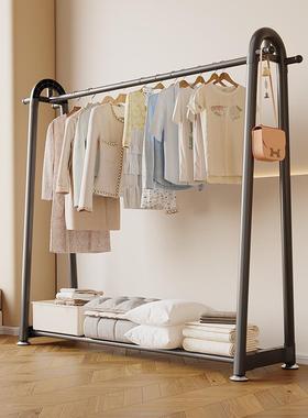 落地立式衣帽架晾衣服收纳置物架A字型衣子室房间挂OCY衣内服架收