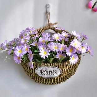 家居风小号壁挂花蓝墙壁吊篮挂壁花盘绿箩花篮装饰墙上悬挂式挂墙