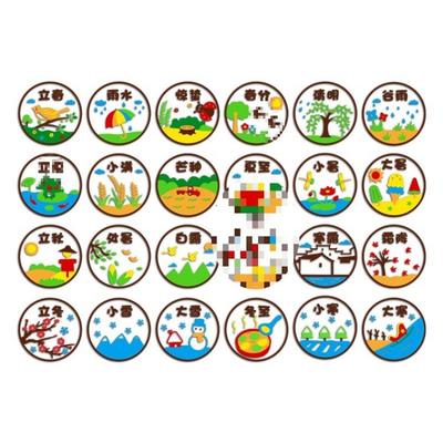 二十四24节幼气墙贴儿园创主题墙布w8hZ8nrS成品楼置梯教室文化墙