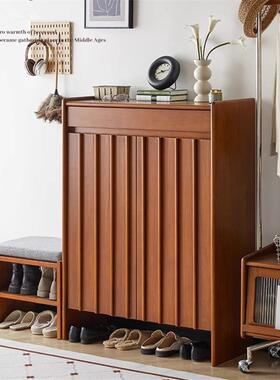 北边欧实木用鞋柜家厅收纳储物柜小户型门厅客OOF中古置物玄关柜