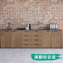 打办公室文件柜柜木质储物矮柜资料柜印机柜YS-09013收纳落柜地茶