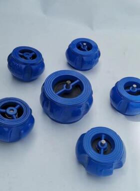 H71X-16对夹4式消声止回阀南N瓜型球墨铸铁烤漆DN424口0-D300大径