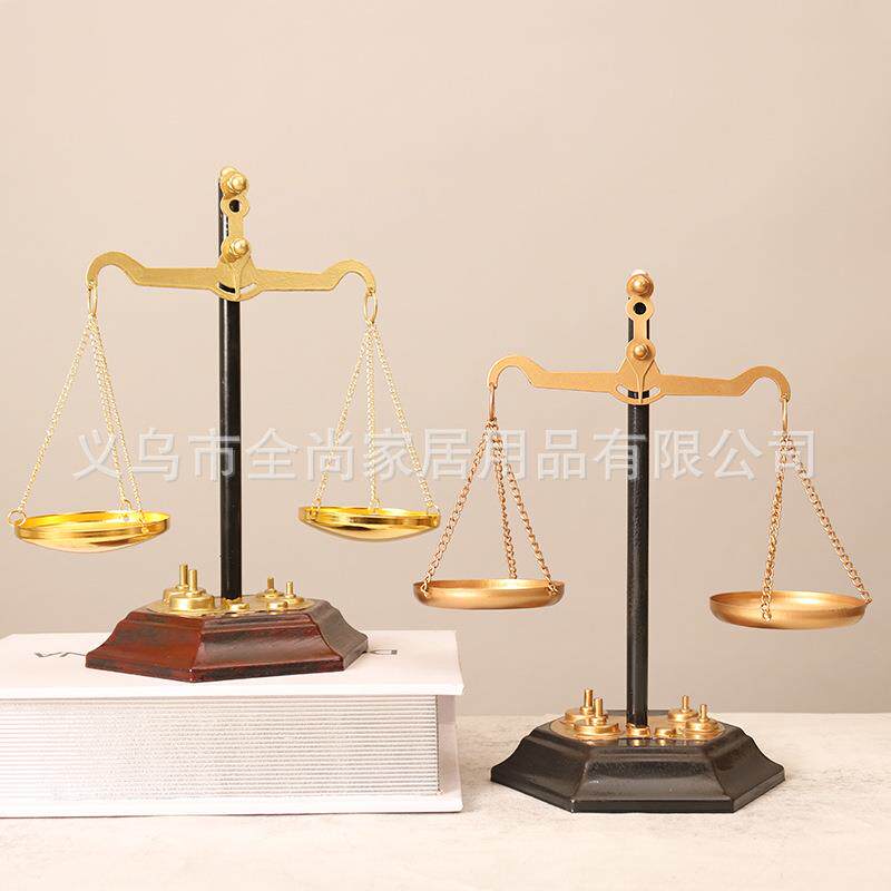 欧式复面古怀旧老橱手工铁艺天平工艺9685秤玄关窗装饰品创意桌摆