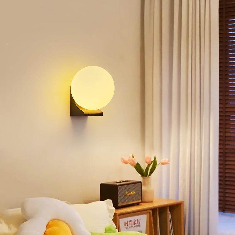 楼日9494式极简过实木床壁灯卧室灯小夜灯氛围灯民宿道头梯墙上灯