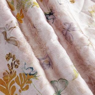 人纹丝云纱提花香中ERD旗袍面料提花图新式丝滑