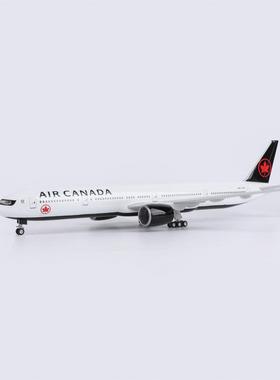 带轮子灯KFW加拿大航空波音777仿真民航带客礼机飞模机型摆件物加