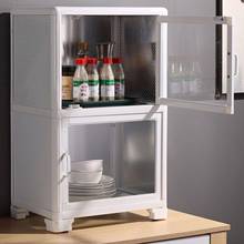 碗柜收柜储纳餐具家用BSV厨房橱柜多层碗置物柜放物农村租房靠墙