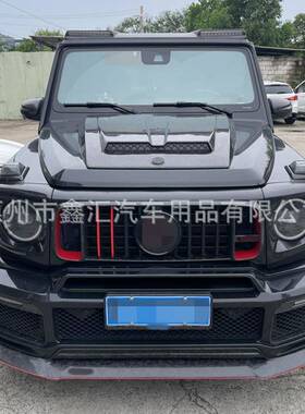 适用奔驰大G级g50g63g中网红条350400g550改红装中0网条干碳纤维g