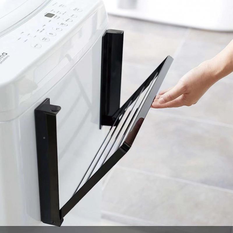 免装磁吸收纳架子可折叠衣服洗衣机卫生间TGW打安孔面整侧理架