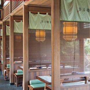 定式 制竹帘卷F96MH5H8竹帘阳升降卷帘遮台阳窗帘餐厅民宿办公室卷