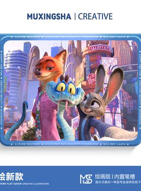 适用苹果ipada16疯狂动物城2保护套ipad11合照ipadpro朱迪尼克ipadair7平板壳mini6带笔槽10情侣9九代8迷你4