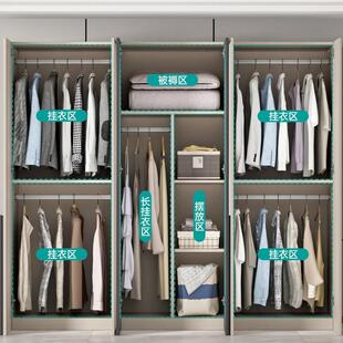 衣卧室济家用实木质经型出租房用可小户型免无品牌/安装衣收纳柜