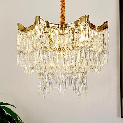 法式客灯现晶代简约餐厅卧室灯高端大气厅别墅主灯灯具轻奢200水