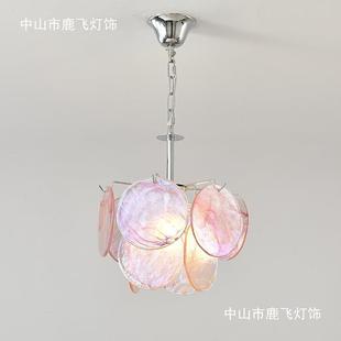 法式穆诺七彩玻璃715吊灯简约馨客厅卧室走廊拉温过道楼梯吊装饰