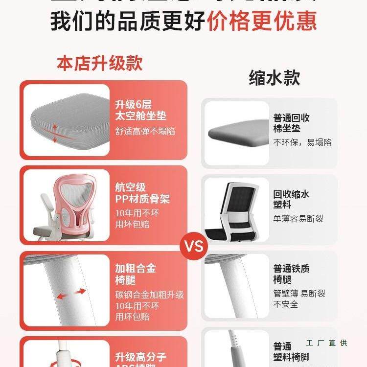 学习椅子久坐学生书写作业电桌写F5M8MJTH字椅家用中儿童座椅脑椅