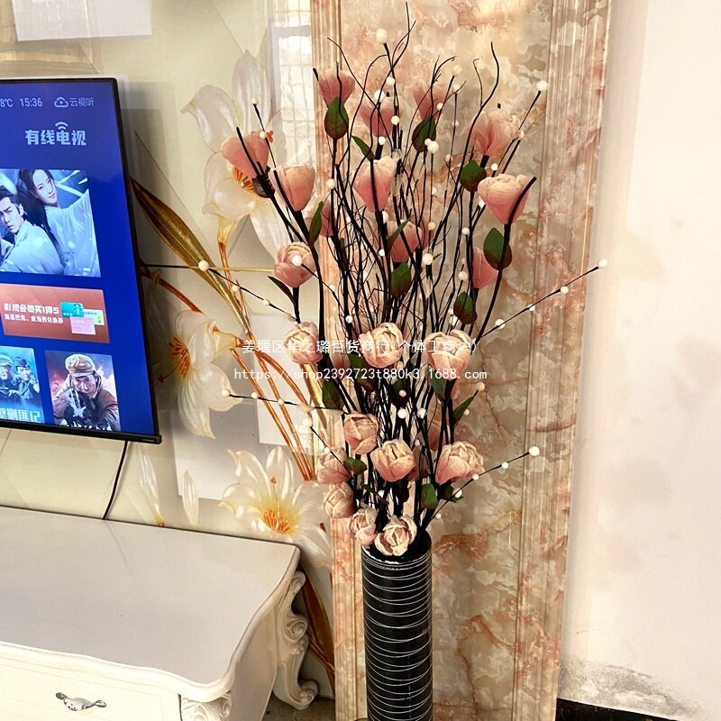 客厅室内装饰玫瑰仿真花束