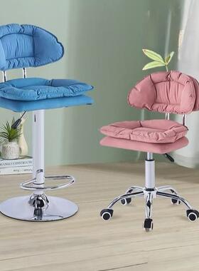 轻奢美吧升降久坐甲椅子滑轮酒椅台椅子高脚凳圆ARD盘吧台椅靠背