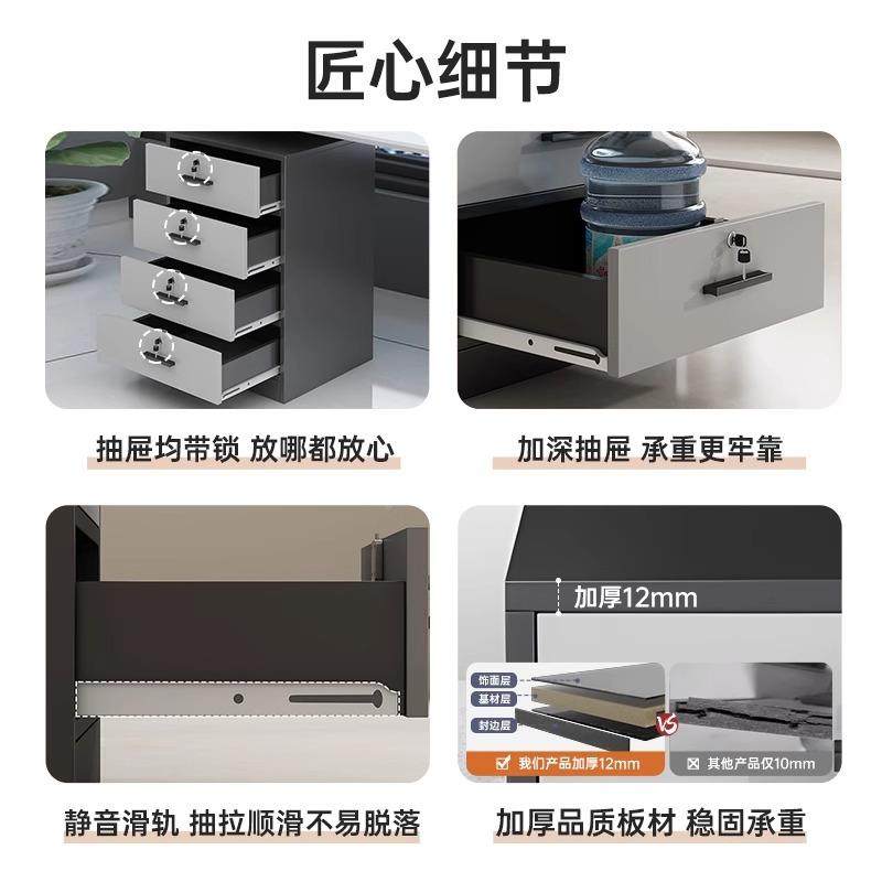 件柜办室木质带锁小柜子移动公收纳柜抽物屉柜带轮VBW桌下文储柜