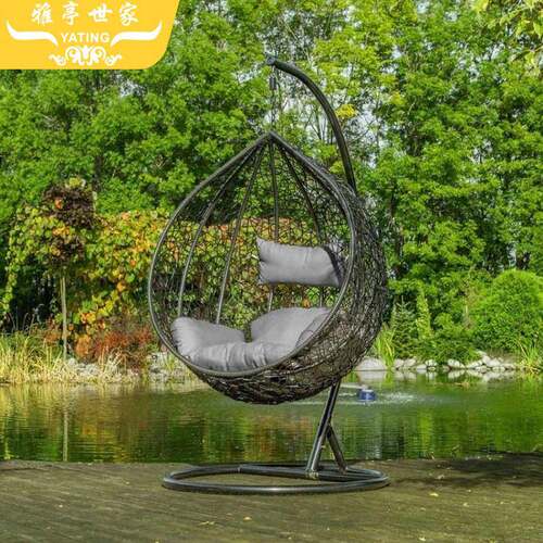 户外藤吊篮室阳内台休闲吊椅千别墅庭院YT-6120S网民宿编藤秋摇椅