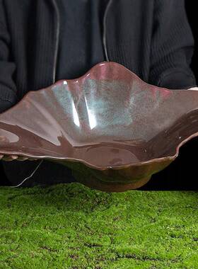 野日料创意餐具商高档海鲜造拼盘摆山盘三文姿鱼刺身盘YUA用密胺