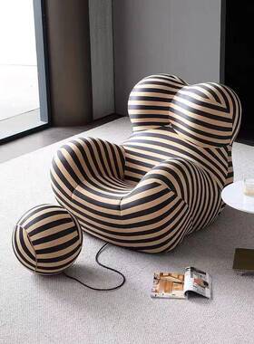 休闲式单人布艺沙发意极设计师椅网红简阳台HOQ懒人躺椅包邮厂家