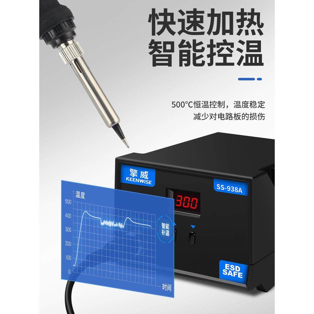 汉邦93电烙铁套接IPC装恒温可调6温焊机维修电焊手台家用60W焊笔