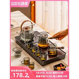 茶ZQ套具套装家用一体式台抽水茶盘客厅泡茶茶F77J77JS电陶炉烧水